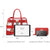 Two-Tone Handbag with Matching Wallet - Dasein Bags