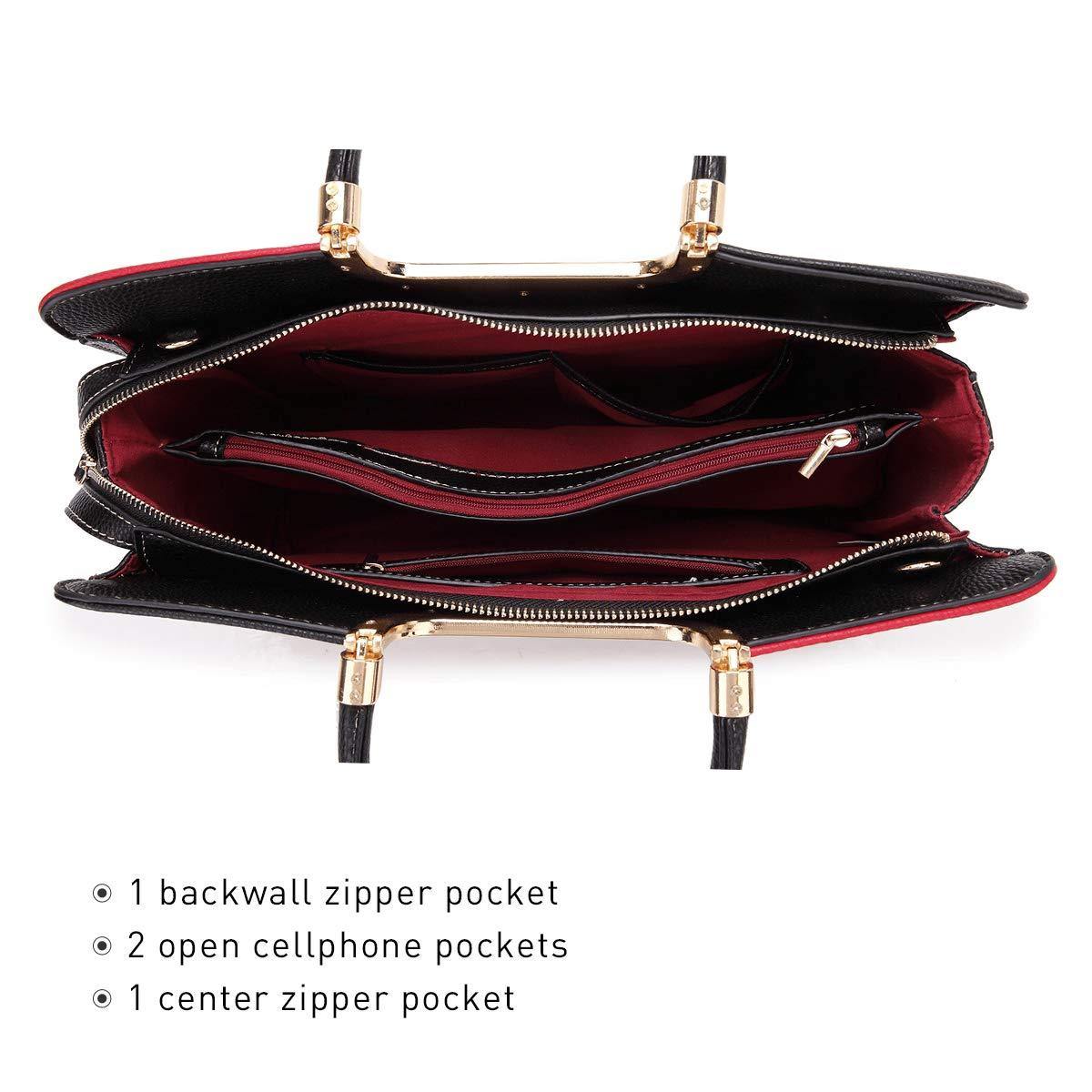 Pebble Texture Handbag with Matching Wristlet - Dasein Bags