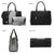 Padlock Two-Tone Satchel with Matching Wristlet - Dasein Bags