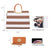 Saffiano Striped Briefcase Handbag - Dasein Bags