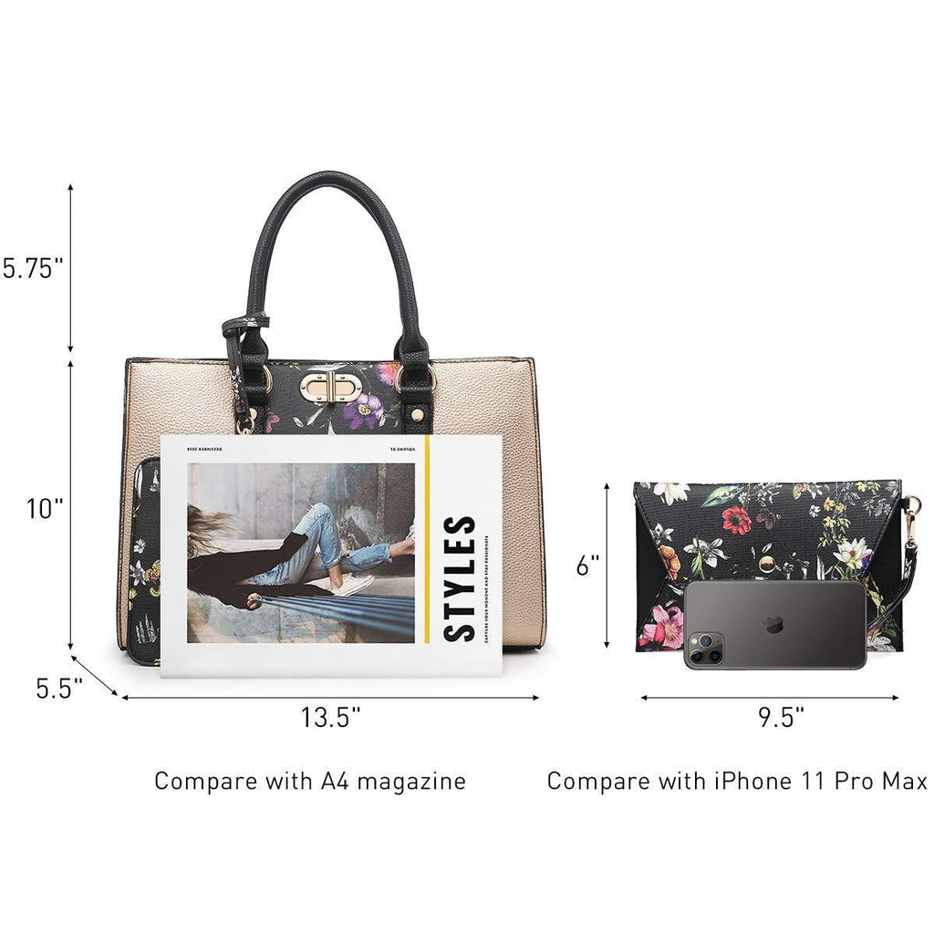 Two-tone 3-in-1 Handbag - Dasein Bags