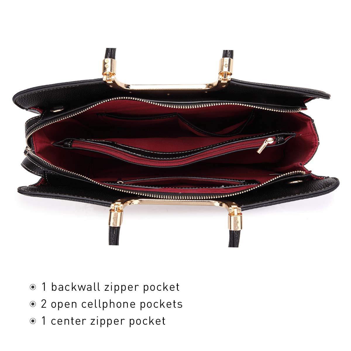 Pebble Texture Handbag with Matching Wristlet - Dasein Bags