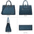 Women Flap-over Belt Top Handle Tote Satchel Purse Work Bag Matching Wristlet bag l Dasein - Dasein Bags