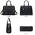 Gold-Tone Hardware Vegan Leather Textured Handbag with Matching Wallet l Dasein - Dasein Bags