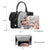 Padlock Two-Tone Satchel with Matching Wristlet - Dasein Bags