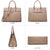 Women Flap-over Belt Top Handle Tote Satchel Purse Work Bag Matching Wristlet bag l Dasein - Dasein Bags