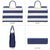 Saffiano Striped Briefcase Handbag - Dasein Bags