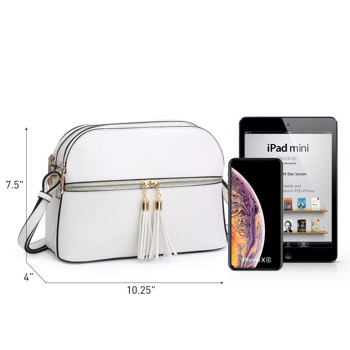 Tassel Front Zipper Crossbody Bag - Dasein Bags