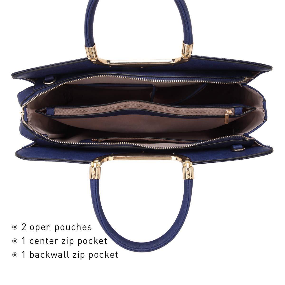 Fashion Pattern Embossed Handbag with Matching Wallet - Dasein Bags