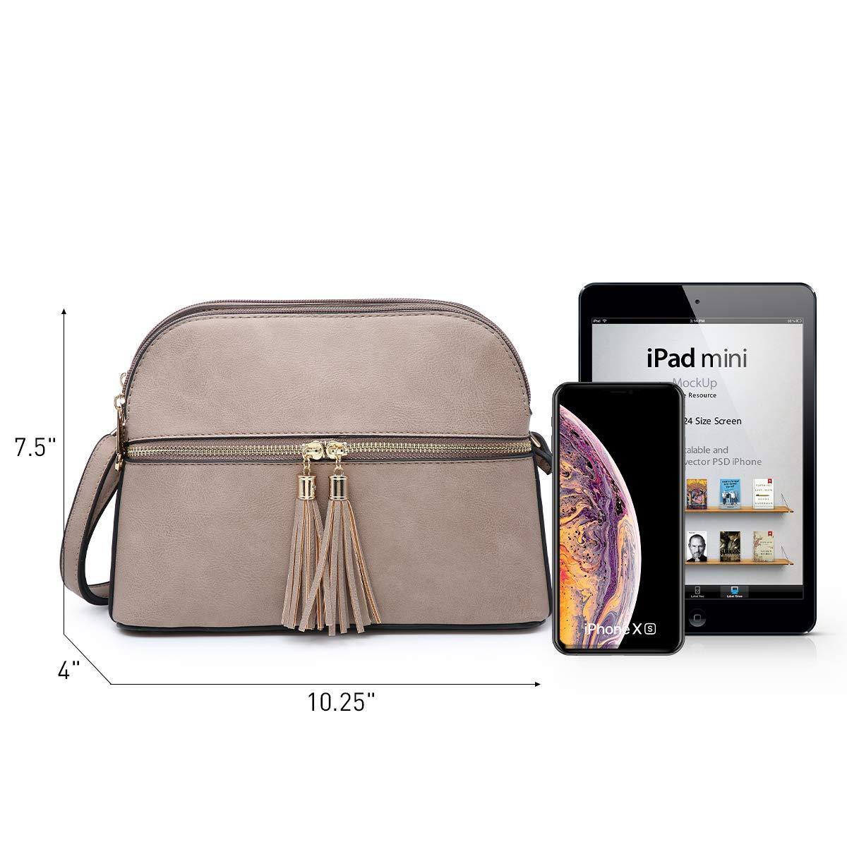 Tassel Front Zipper Crossbody Bag - Dasein Bags