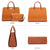 Fashion Pattern Embossed Handbag with Matching Wristlet l Dasein - Dasein Bags