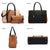 Padlock Two-Tone Satchel with Matching Wristlet - Dasein Bags
