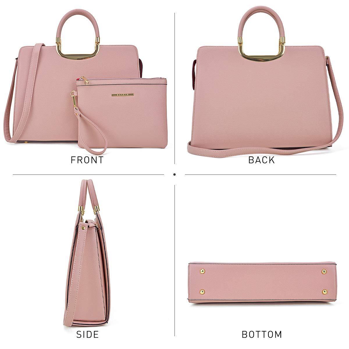 Pebble Texture Handbag with Matching Wristlet - Dasein Bags