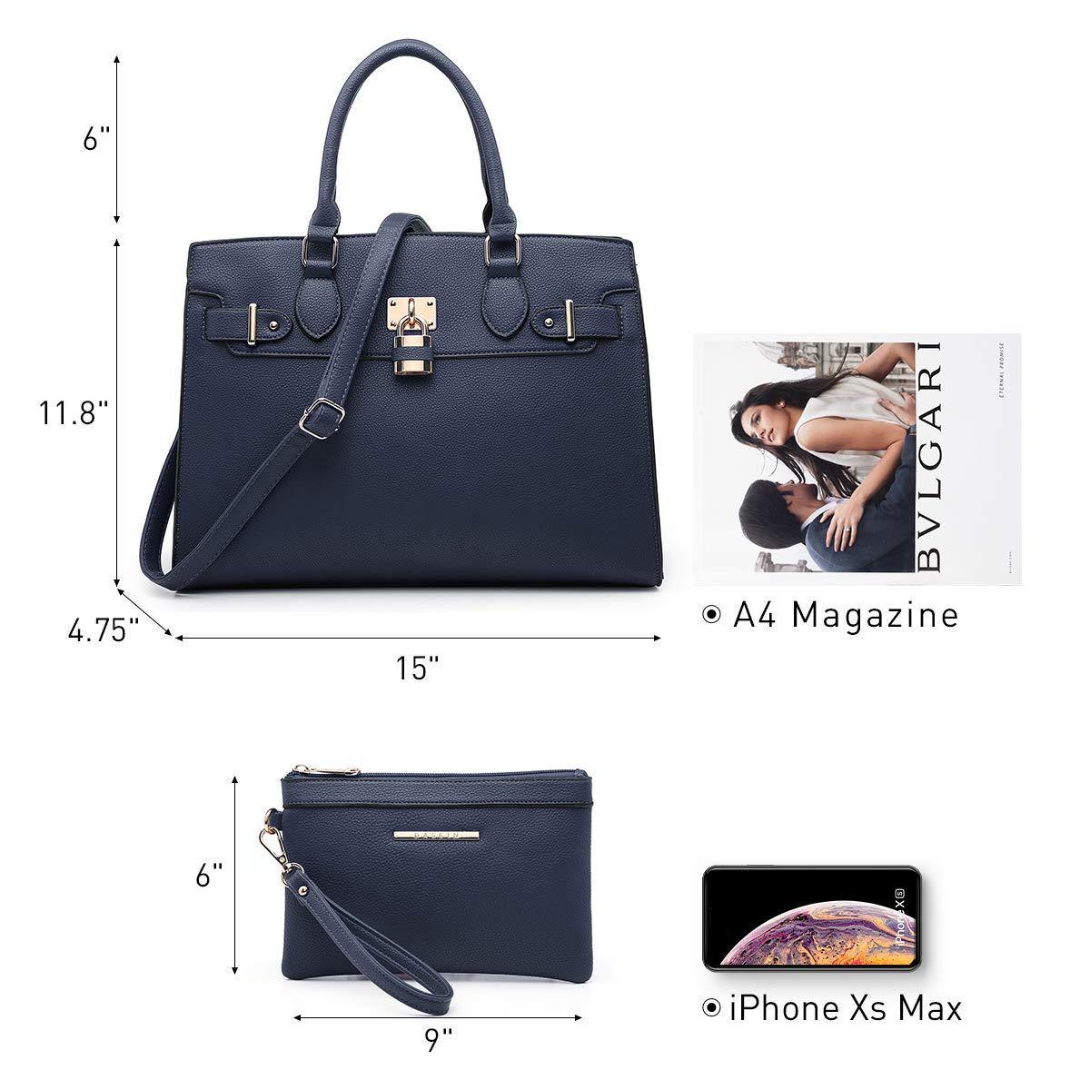 Classic Padlock Handbag with Matching Wallet - Dasein Bags