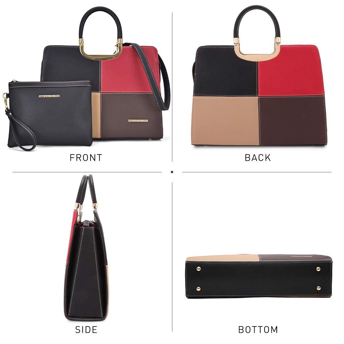 Pebble Texture Handbag with Matching Wristlet - Dasein Bags