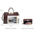 Fashion Pattern Embossed Handbag with Matching Wallet - Dasein Bags