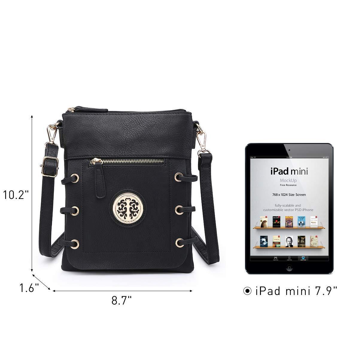 Small Size Emblem Retro Designer Crossbody Messenger Bag l Dasein - Dasein Bags