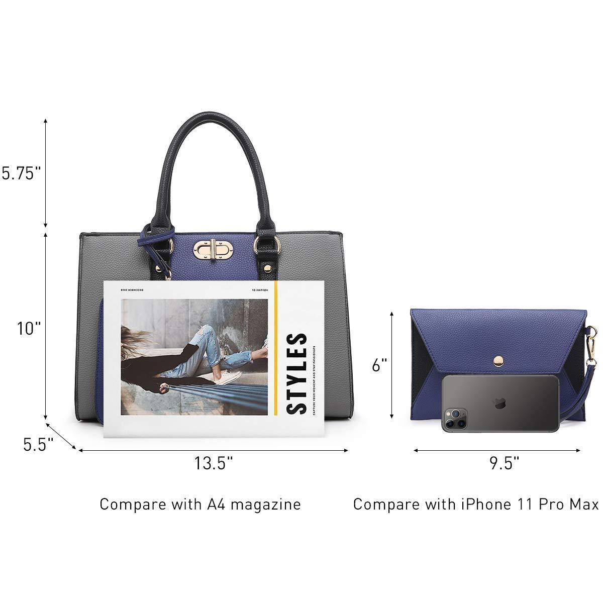 Two-tone 3-in-1 Handbag - Dasein Bags