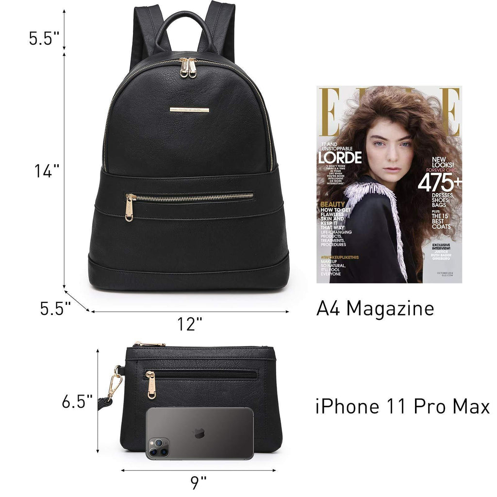 Fashion Casual Women Backpack with Matching Wristlet 2Pcs Set l Dasein - Dasein Bags