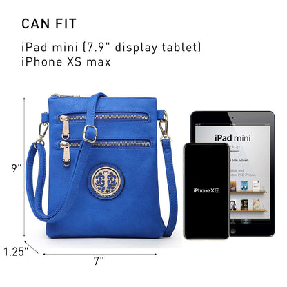 Women PU Leather Lightweight Crossbody Bag with Multi Pockets l Dasein - Dasein Bags