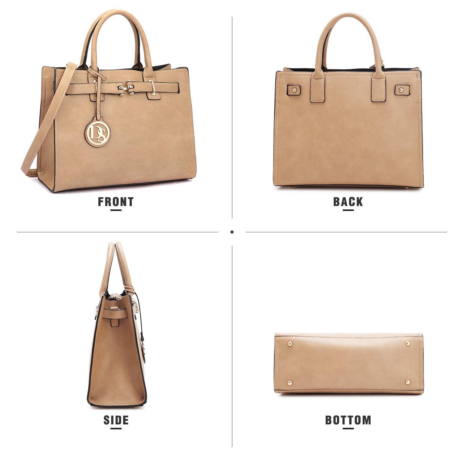 Women Satchel Purses Handbags Belted Top-handle Work Tote Shoulder l Dasein - Dasein Bags