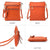 Lightweight Functional Multi Pocket Vegan Leather Shoulder Crossbody Bag l Dasein - Dasein Bags