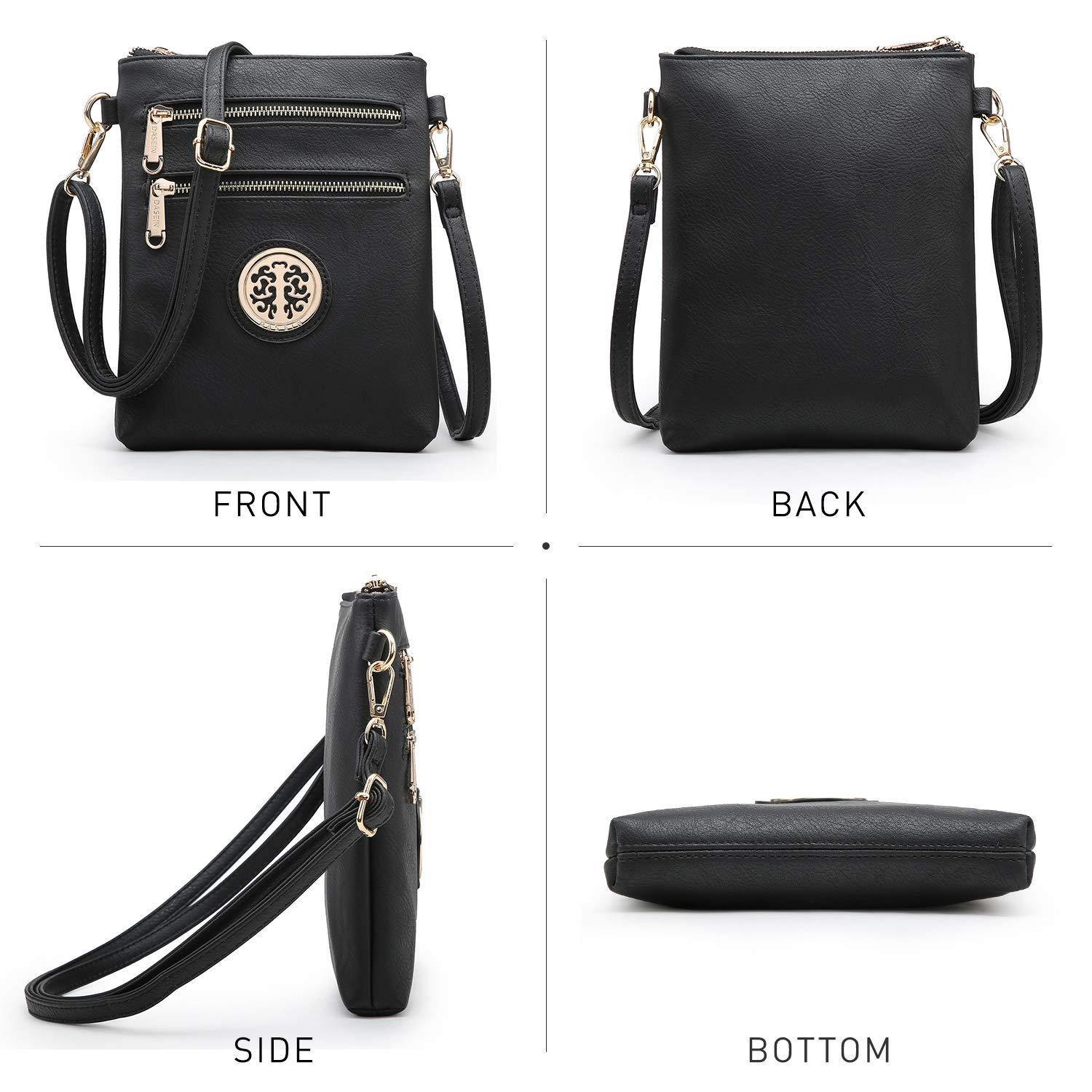Women PU Leather Lightweight Crossbody Bag with Multi Pockets l Dasein - Dasein Bags
