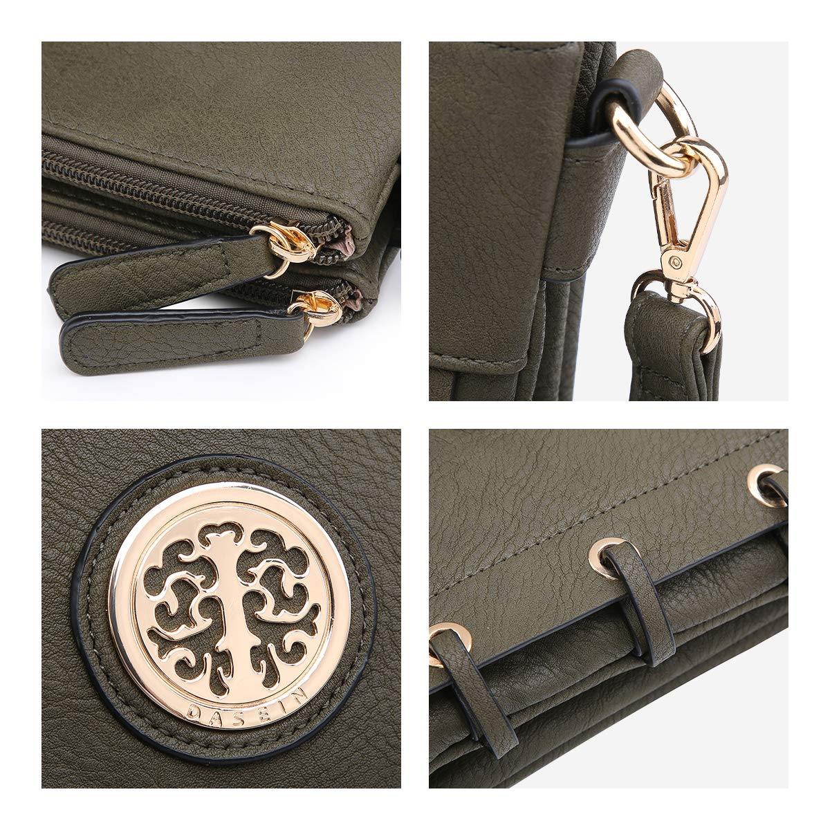 Small Size Emblem Retro Designer Crossbody Messenger Bag l Dasein - Dasein Bags