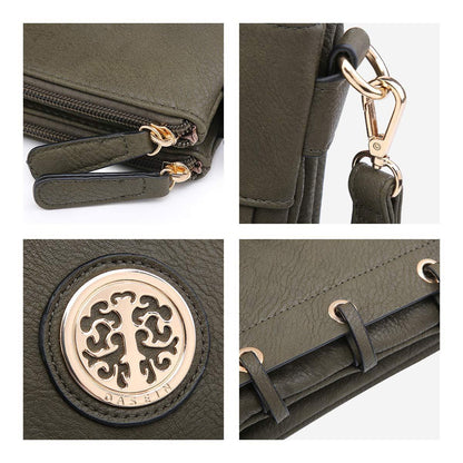 Small Size Emblem Retro Designer Crossbody Messenger Bag l Dasein - Dasein Bags