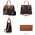 Two-Tone Handbag with Matching Wallet - Dasein Bags