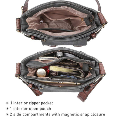 Leather Messenger Crossbody Bag - Dasein Bags
