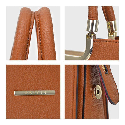 Pebble Texture Handbag with Matching Wristlet - Dasein Bags