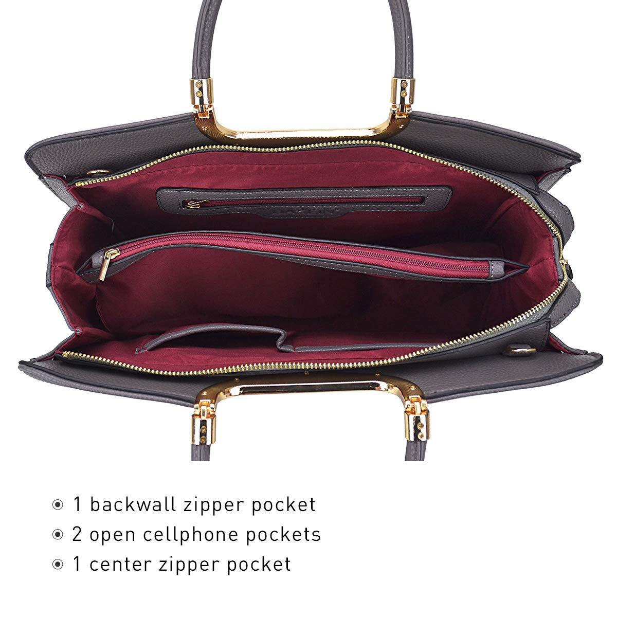 Pebble Texture Handbag with Matching Wristlet - Dasein Bags