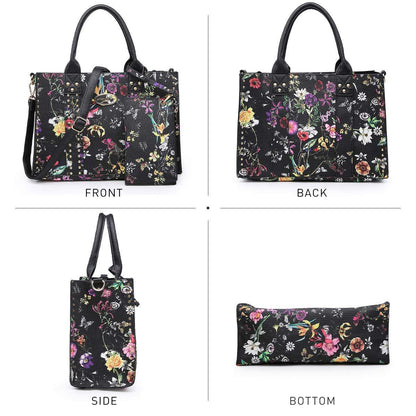 Studded 3-in-1 Top Handle Tote Handbag l Dasein - Dasein Bags