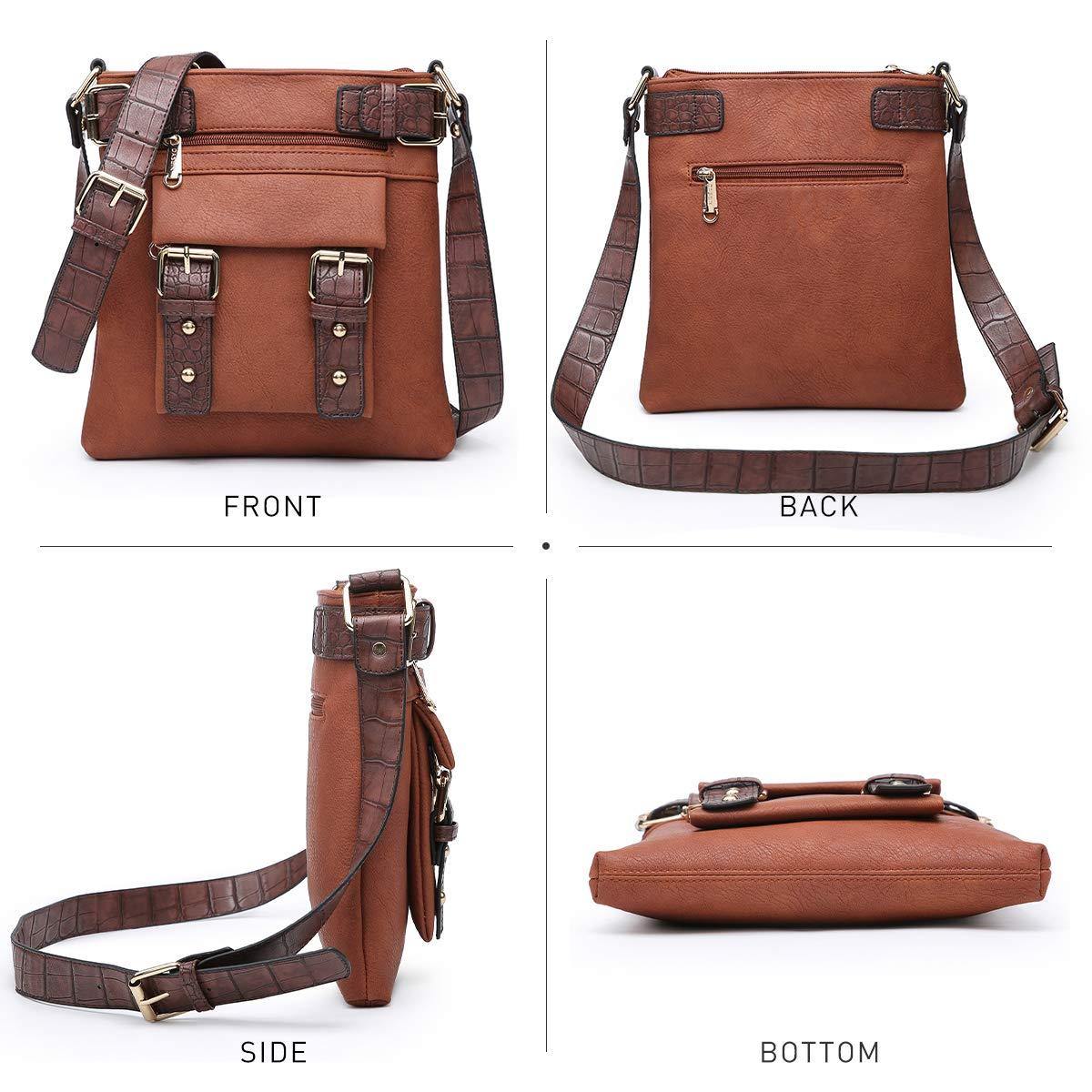 Leather Messenger Crossbody Bag - Dasein Bags