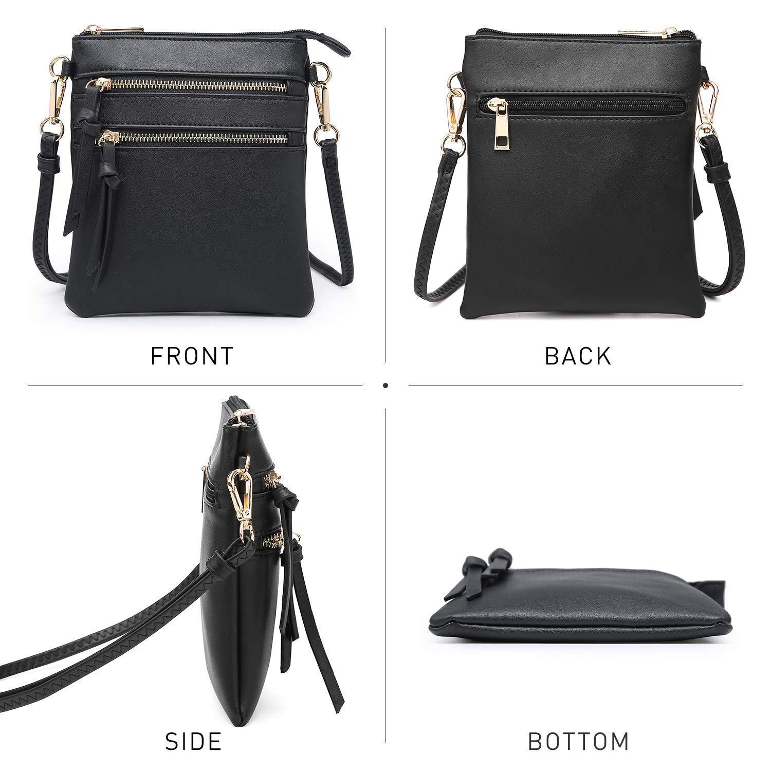 Lightweight Functional Multi Pocket Vegan Leather Shoulder Crossbody Bag l Dasein - Dasein Bags