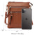 Lightweight Functional Multi Pocket Vegan Leather Shoulder Crossbody Bag l Dasein - Dasein Bags