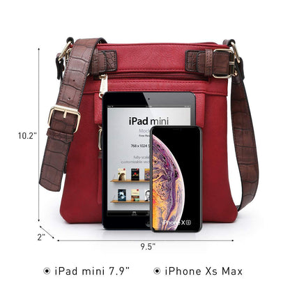 Leather Messenger Crossbody Bag - Dasein Bags