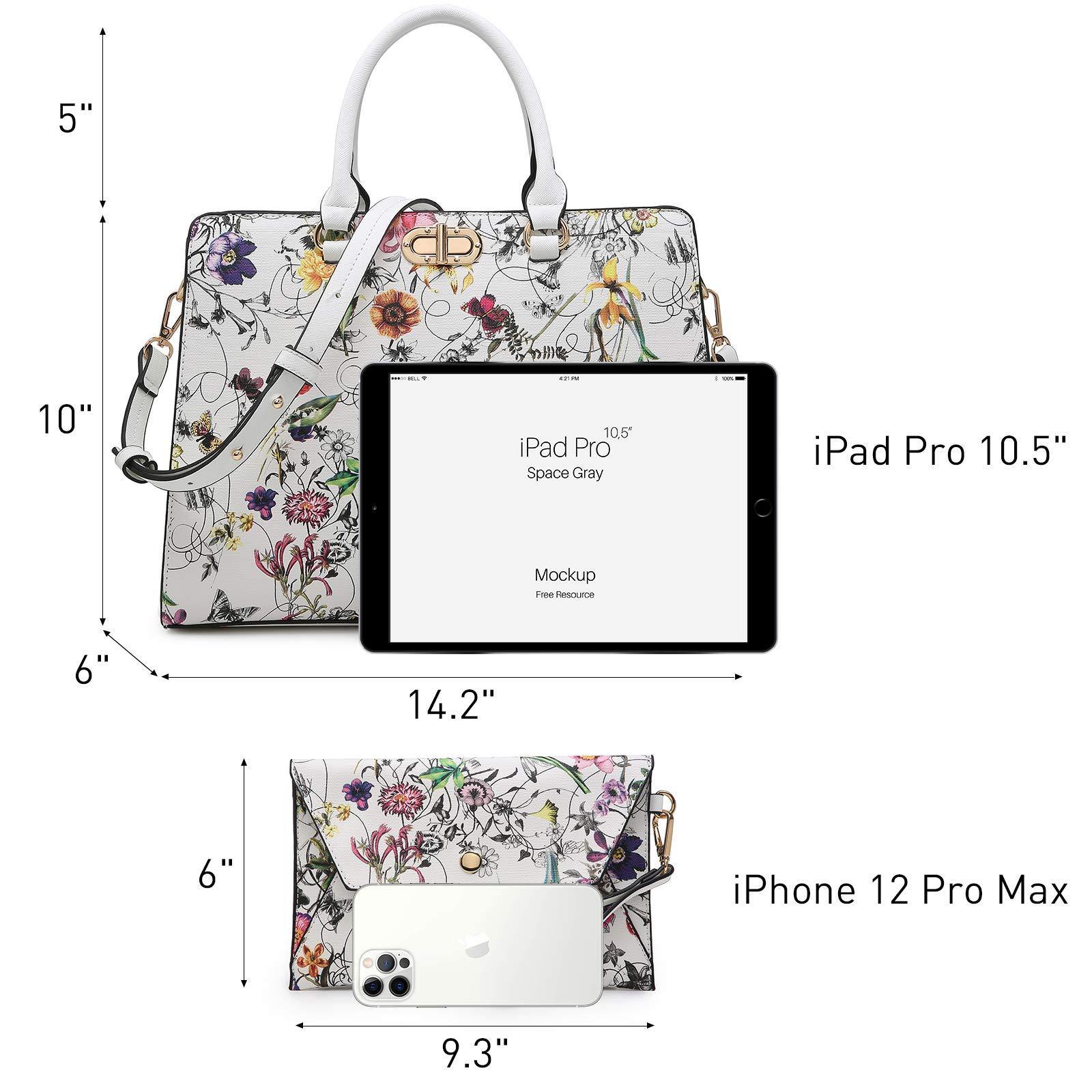 Twist Lock Handbag with Matching Wristlet - Dasein Bags