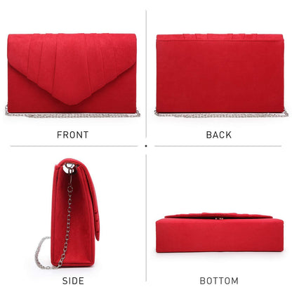 Dasein Women's Evening Bag Pleated Envelope Clutch l Dasein - Dasein Bags