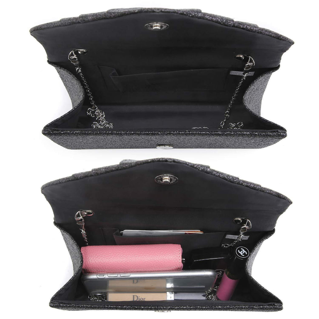 Women's Evening Bag Pleated Envelope Clutch Handbag l Dasein - Dasein Bags