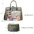 Fashion embossed Shoulder Top Handle Satchel Tote Bag with Matching Clutch l Dasein - Dasein Bags