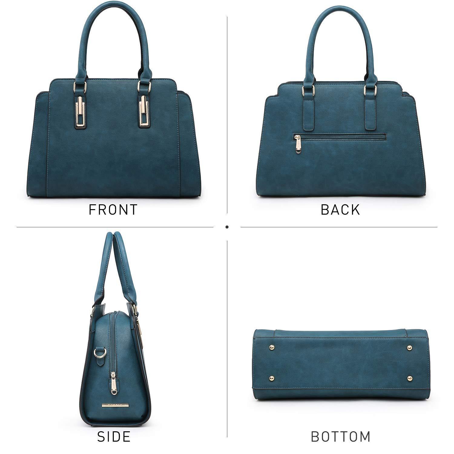 Top Handle Handbag with Matching Wristlet - Dasein Bags