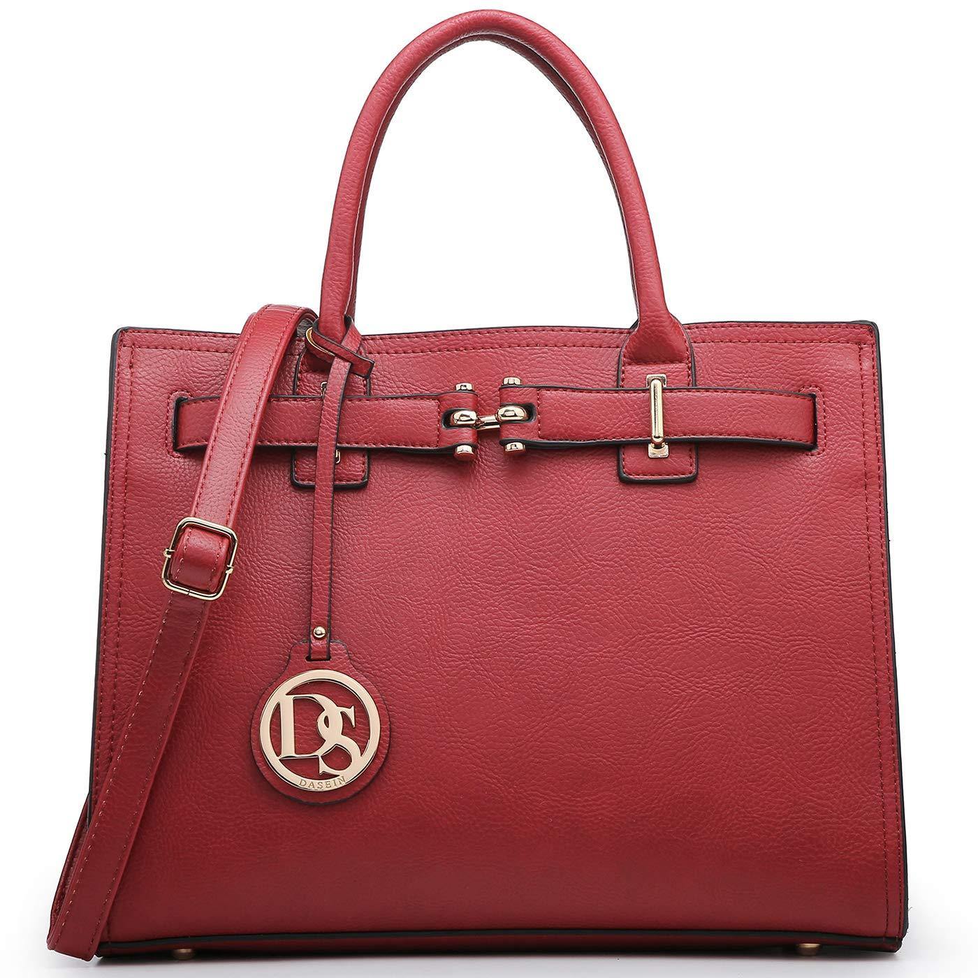 Women Satchel Purses Handbags Belted Top-handle Work Tote Shoulder l Dasein - Dasein Bags