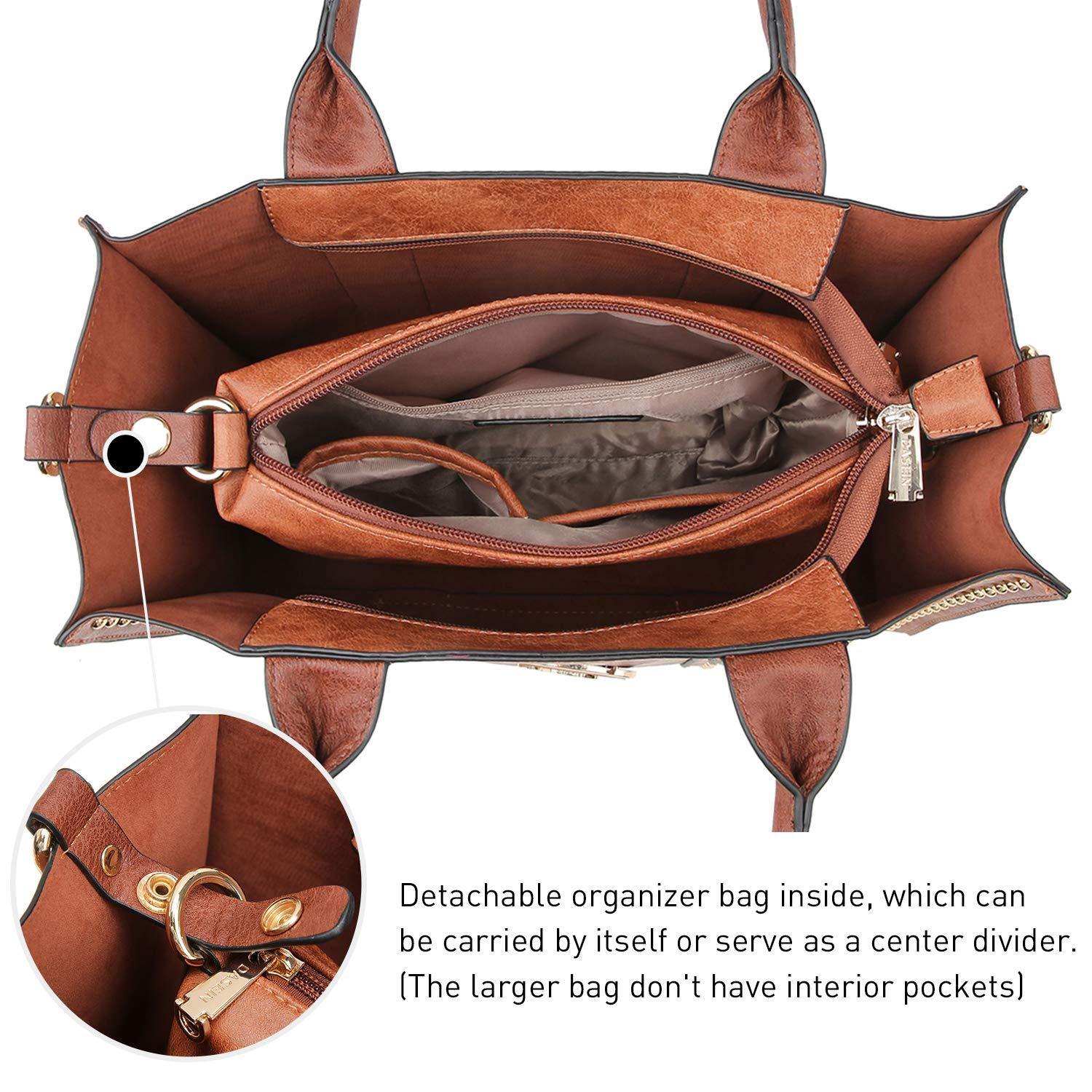 Studded 3-in-1 Top Handle Tote Handbag l Dasein - Dasein Bags