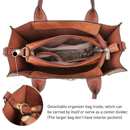 Studded 3-in-1 Top Handle Tote Handbag l Dasein - Dasein Bags