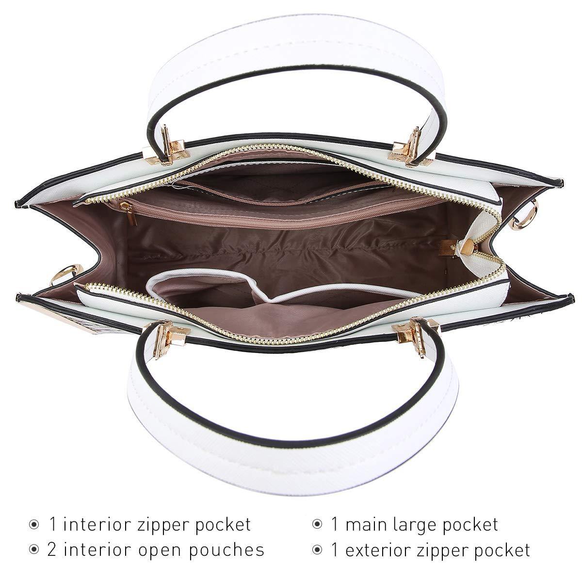 Floral Print Emblem Handbag with Matching Wallet - Dasein Bags