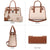 Two-Tone Handbag with Matching Wallet - Dasein Bags