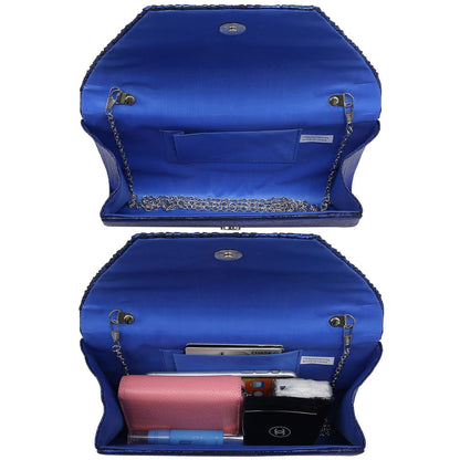 Women Glitter Rhinestone Wedding Evening Purse Envelope Clutch Dasein - Dasein Bags