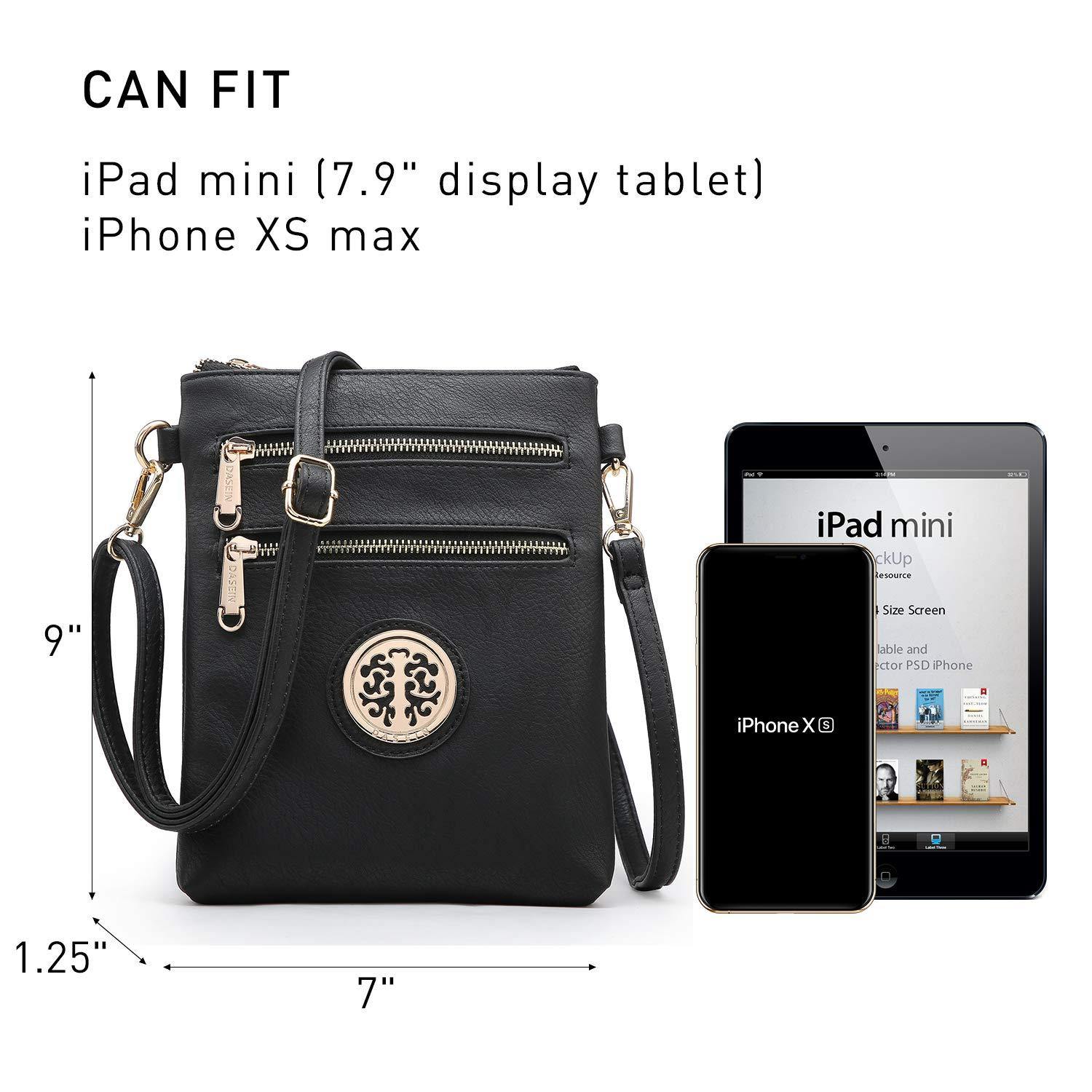 Women PU Leather Lightweight Crossbody Bag with Multi Pockets l Dasein - Dasein Bags